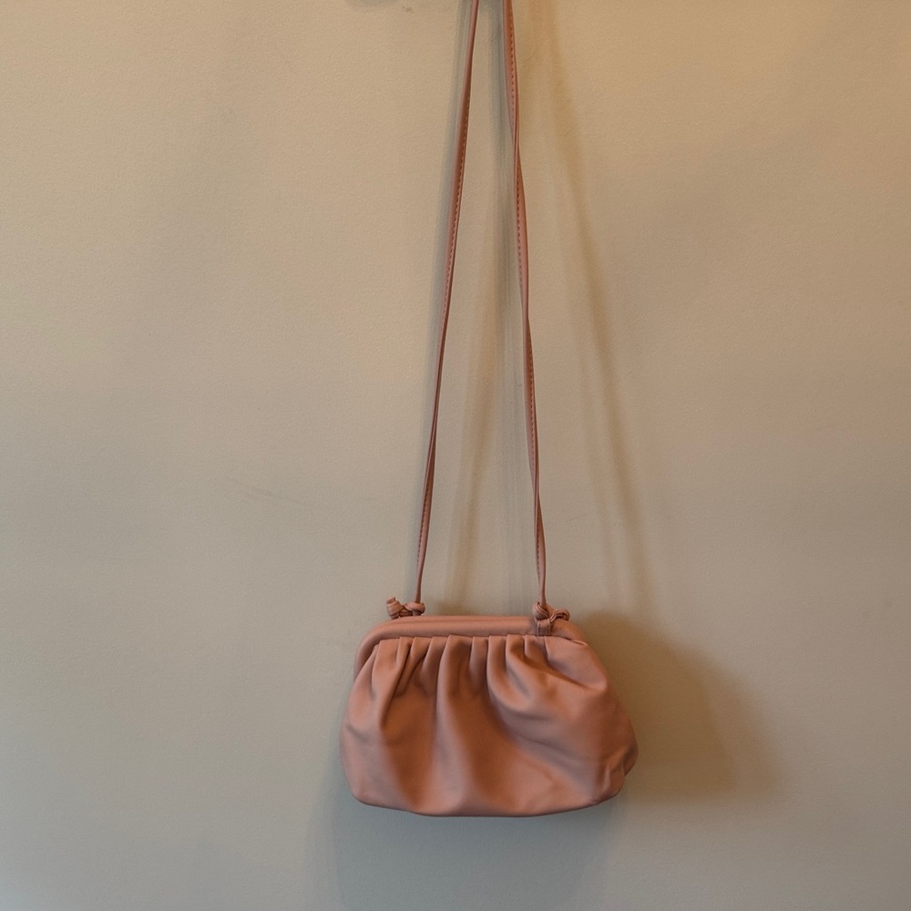 Elegant Pink Faux Leather Bag